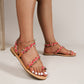 Scarpe da spiaggia con fiori e punta coprente taglie forti da donna
