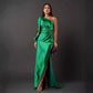 Women's One-shoulder Split Dress Ins Fashion Long-sleeved