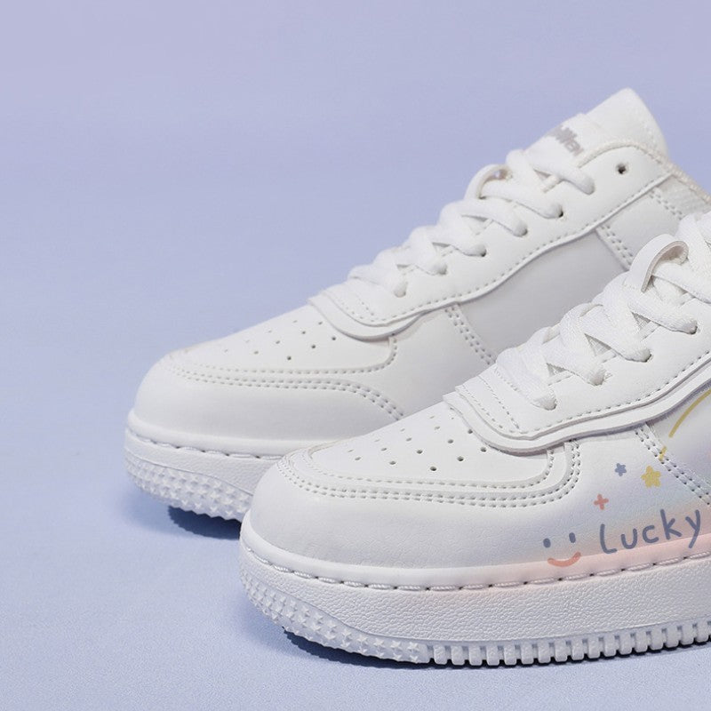 Low-Top Sommer Neue atmungsaktive vielseitige einlagige Schuhe weiße Schuhe