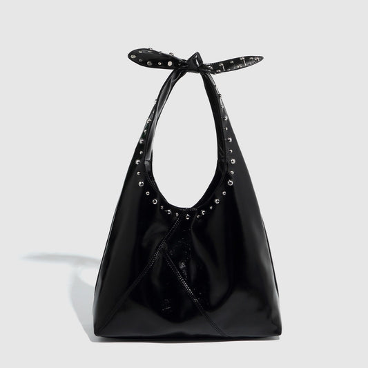 Tote Bag Rivet Bow Underarm Bag Women's Bucket Bag
