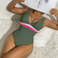 Costume da bagno senza schienale cucito, taglia regolabile