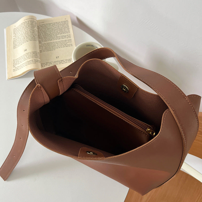 Borsa a tracolla da donna, borsa a mano alla moda, borsa a tracolla, borsa in pelle PU minimalista da donna
