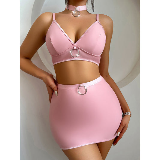 Gonna sexy in stile europeo e americano, reggiseno sexy da donna