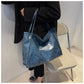 Capacity Leather Shoulder Bag Shopper Harajuku Simple Handbag