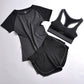 Abbigliamento yoga completo sportivo a tre pezzi