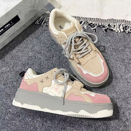 Sneakers retrò da studente per donna