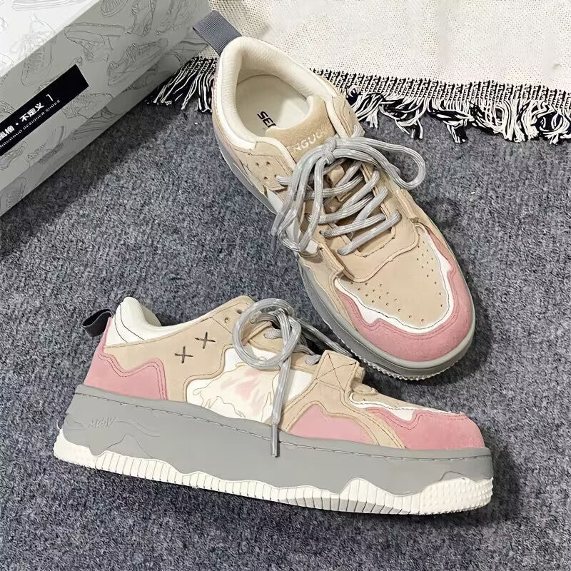 Sneakers retrò da studente per donna