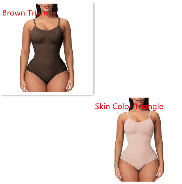 Tuta con bretelle da donna, moda casual, senza cuciture, sottile, modellante, corsetto