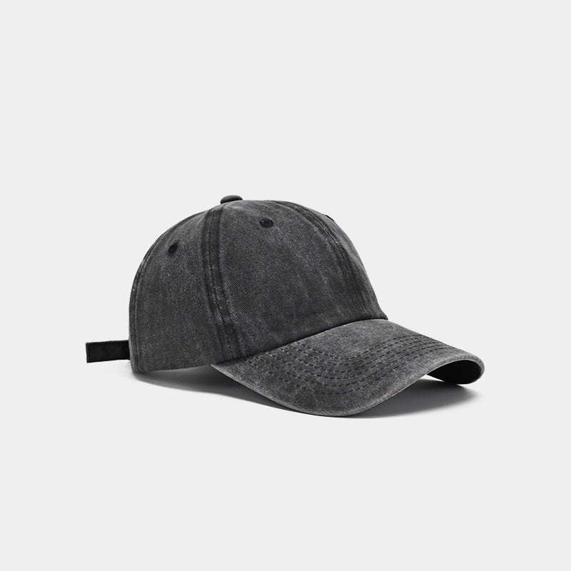 Berretto con visiera ricamato con lettere in denim da baseball lavato