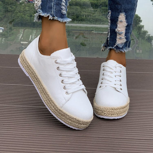 Scarpe basse da donna comode con plateau, moda, personalità, tessuto, casual, pompe