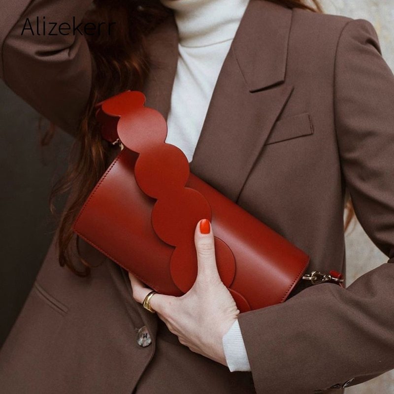 Borsa da donna in PU piccola borsa quadrata con cuciture per auto piccola cartella