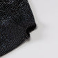 Langärmlige, hochgeschlossene, rückenfreie One-Shoulder-Hose für Damen