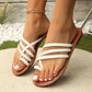 Pantofole piatte da donna, pantofole casual in tessuto taglie forti