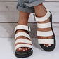 Buckle Sandals Flat PlatformThick Bottom Shoes Women Summer