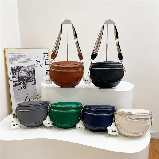 Neue modische Umhängetasche mit breitem Schultergurt für Damen