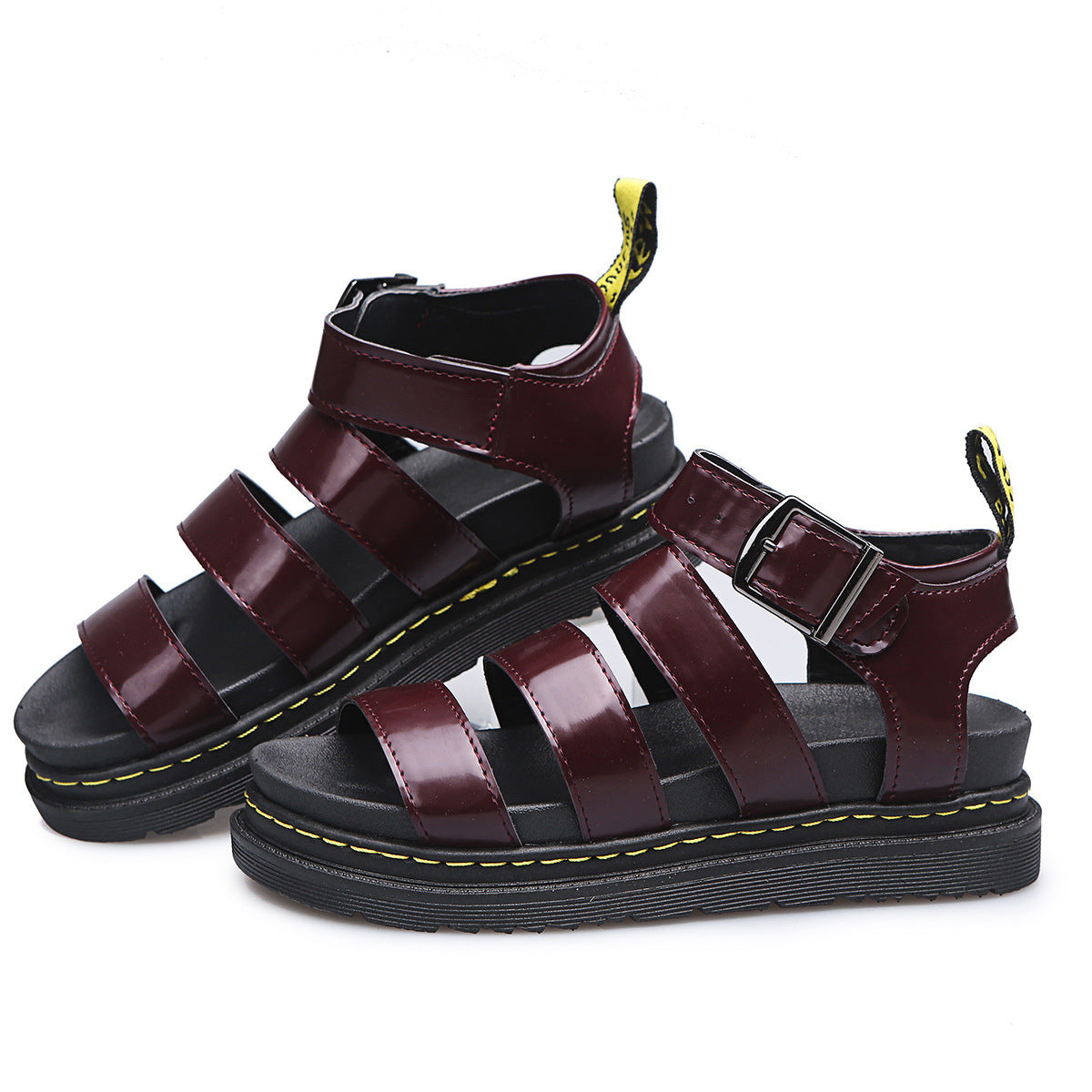 Buckle Sandals Flat PlatformThick Bottom Shoes Women Summer