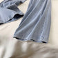 Pantaloni a gamba larga con coulisse in denim alla moda da donna