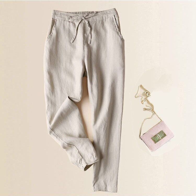 Women's Cotton And Linen Harem Pants