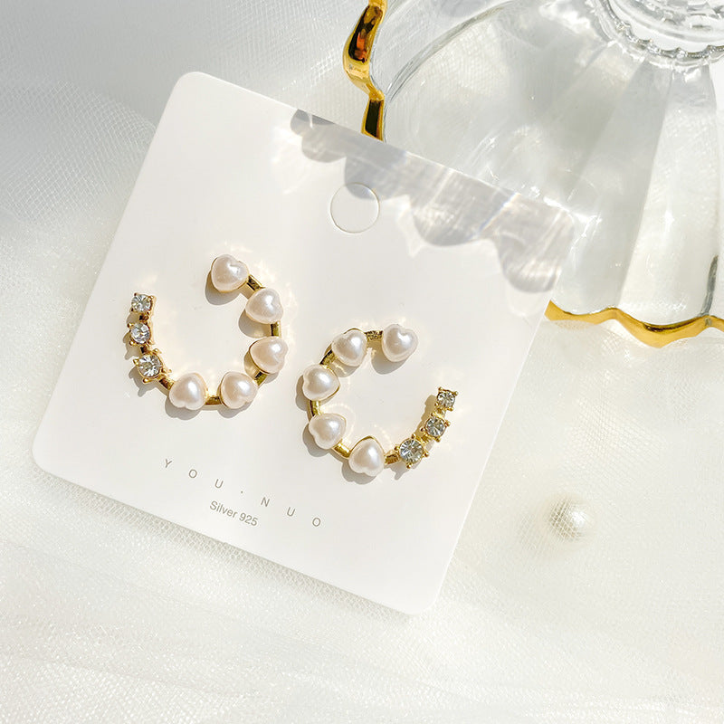 Orecchini di perle naturali all'ingrosso in argento sterling 925 stile Frosty