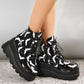 European Platform Patent Leather 43 Size Ankle Boots