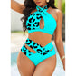 Triangle Hanging Neck Cross Bikini Points
