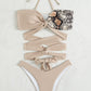 Sexy Bikini mit Schnürung und Schlitz für Damen