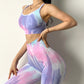Intimo sportivo Tie Dye con spalline sottili da donna, antiurto, per la corsa