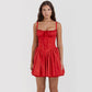 Sexy Spitzen-Hosenträgerkleid Sommermode Schnürung Schlanke Taille Plissee Kurze Kleider Für Damenbekleidung