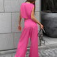 Completo due pezzi con gilet e pantaloni corti da donna