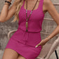 Apricot Lässiges Streetstyle Sportliches 2-in-1-Kurzkleid für Damen