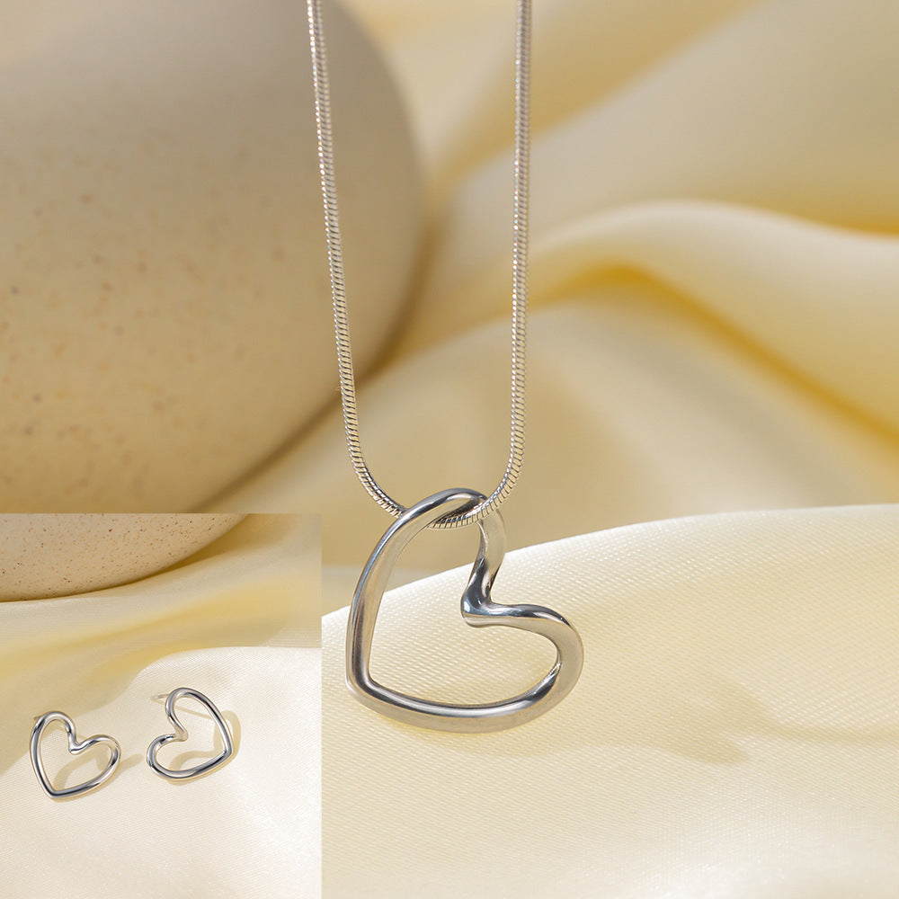 Collana in acciaio inossidabile Orecchini Gioielli da donna Completo