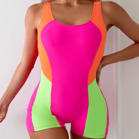 Costume intero tricolore da donna