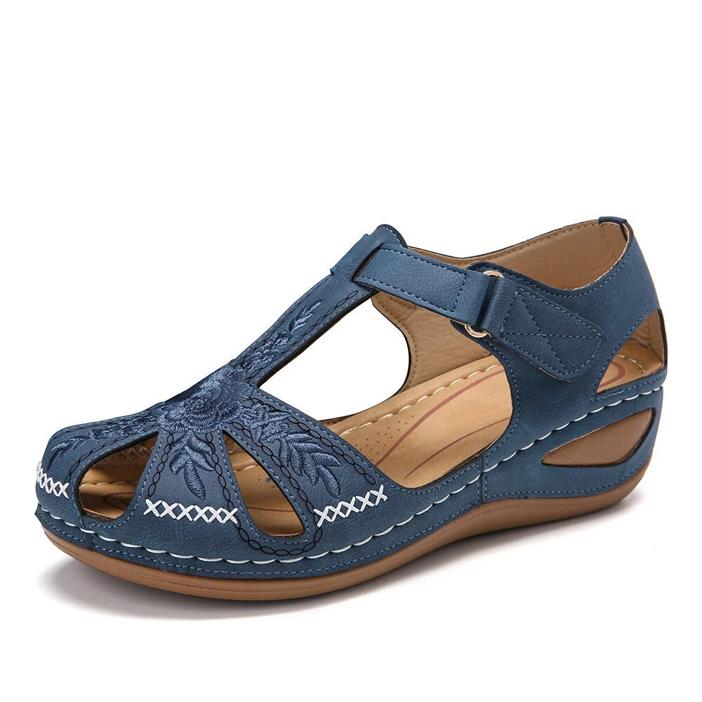 Casual Women's Sandals Stitching Non-slip Light Soft Tendon Bottom Plus Size Retro