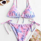 Tie-dye printed bikini