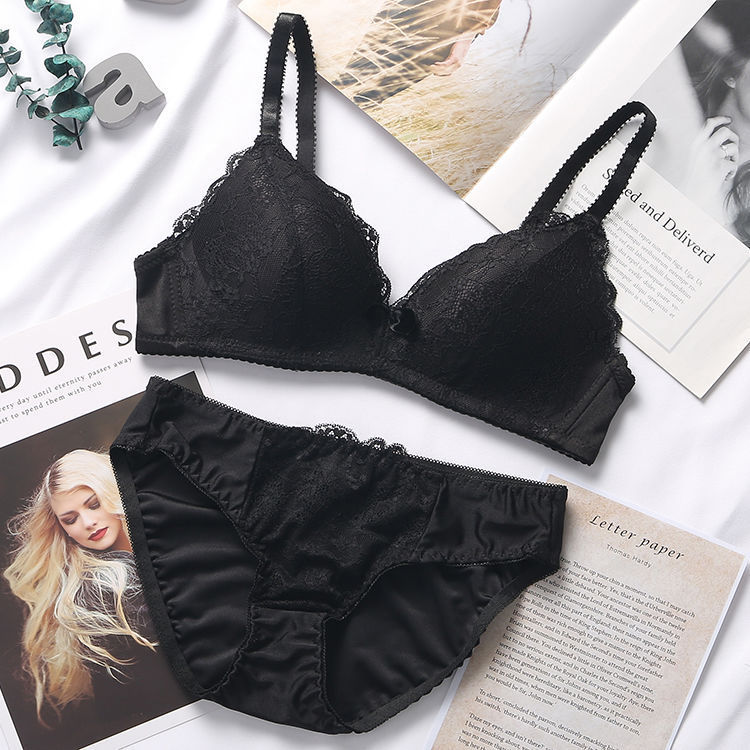 Biancheria intima da donna senza anello in acciaio sezione sottile raccogliere pizzo sexy