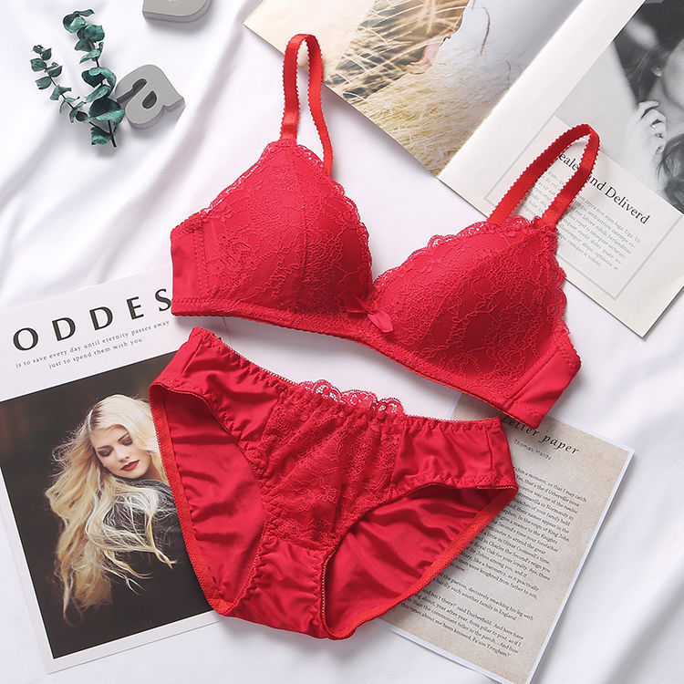 Biancheria intima da donna senza anello in acciaio sezione sottile raccogliere pizzo sexy