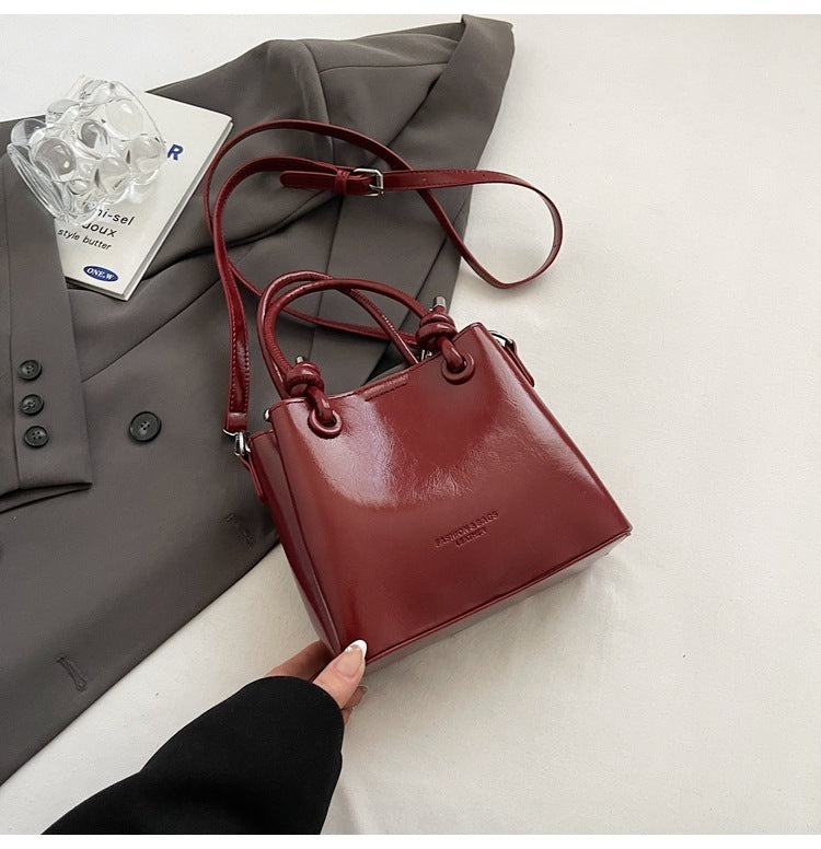 Damen Messenger Bag Mode Tragbare One-Shoulder Bucket Bag