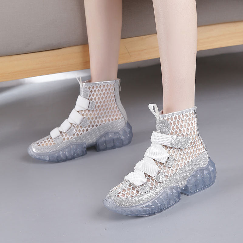 Hohlstiefel mit Klettverschluss