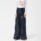 Fashion PU Trousers Metal Zipper Pocket Long Pants