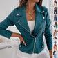 Reversjacke mit Reißverschluss und Taschen Ins Fashion Langarm-Kurzoberteile Damenbekleidung