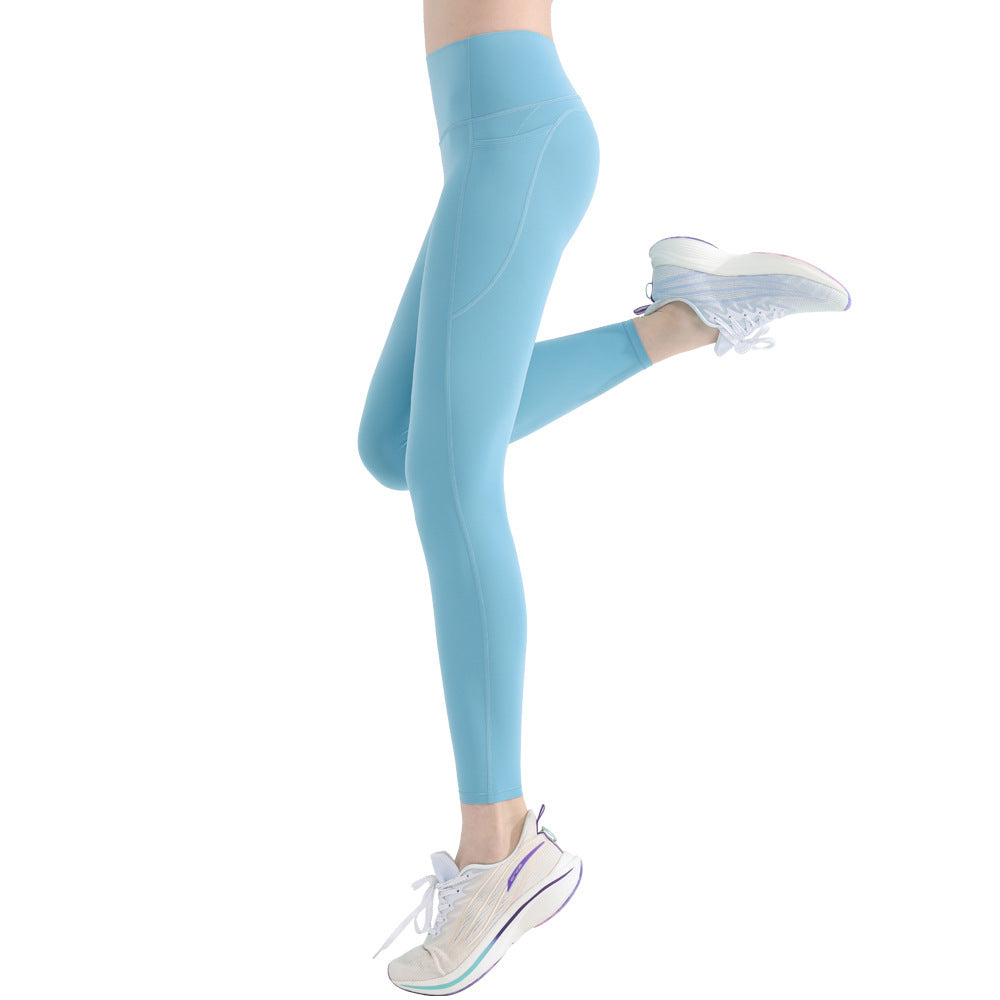 Outdoor Sports High Waist Hip Lift Fitness Running Tight Breathable Sports Pants