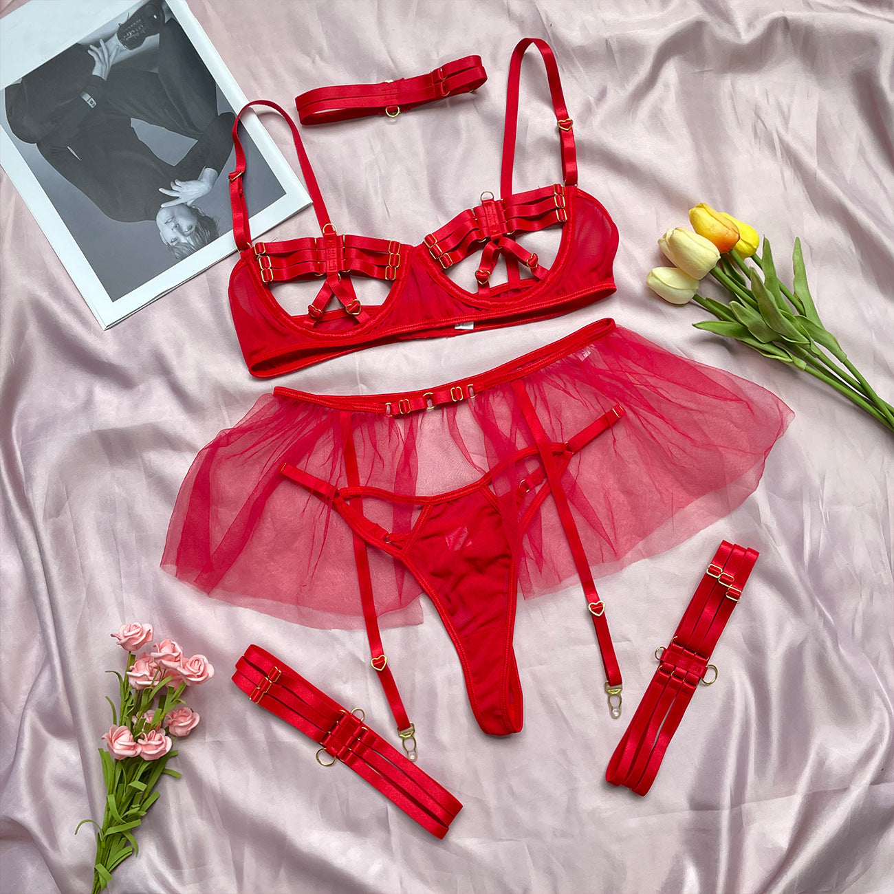 Biancheria intima pesante con lacci alla moda da donna