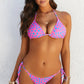 Women's Multicolor Printed Split Swimsuit Bikini
