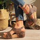 Sandalen mit Reißverschluss und Keilabsatz für Damen, leichte, höhenverstärkende Schuhe, modische, lässige Sandalen