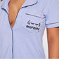 Women's Comfortable Pajamas Short-sleeved Pocket Letters