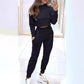 Top And Slim Trousers With Pockets Solid Outfits Women's Clothing