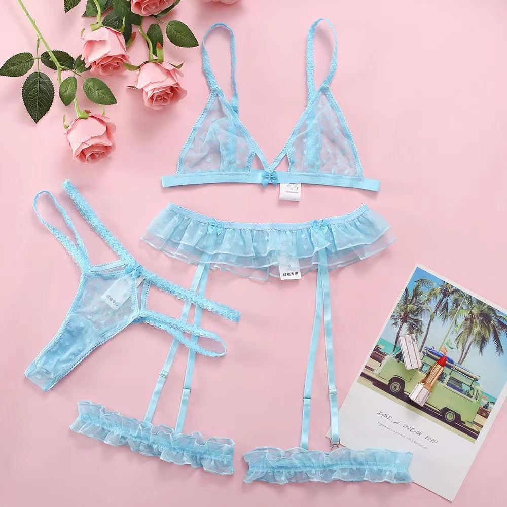 Set coordinati di biancheria intima in pizzo in stile europeo e americano