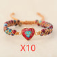Rotes Kaisersteinarmband Pfirsichherz Liebesarmband Geflochtenes Armband