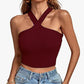 Maglia intima da donna con fondo abbinato e gilet con scollo all'americana