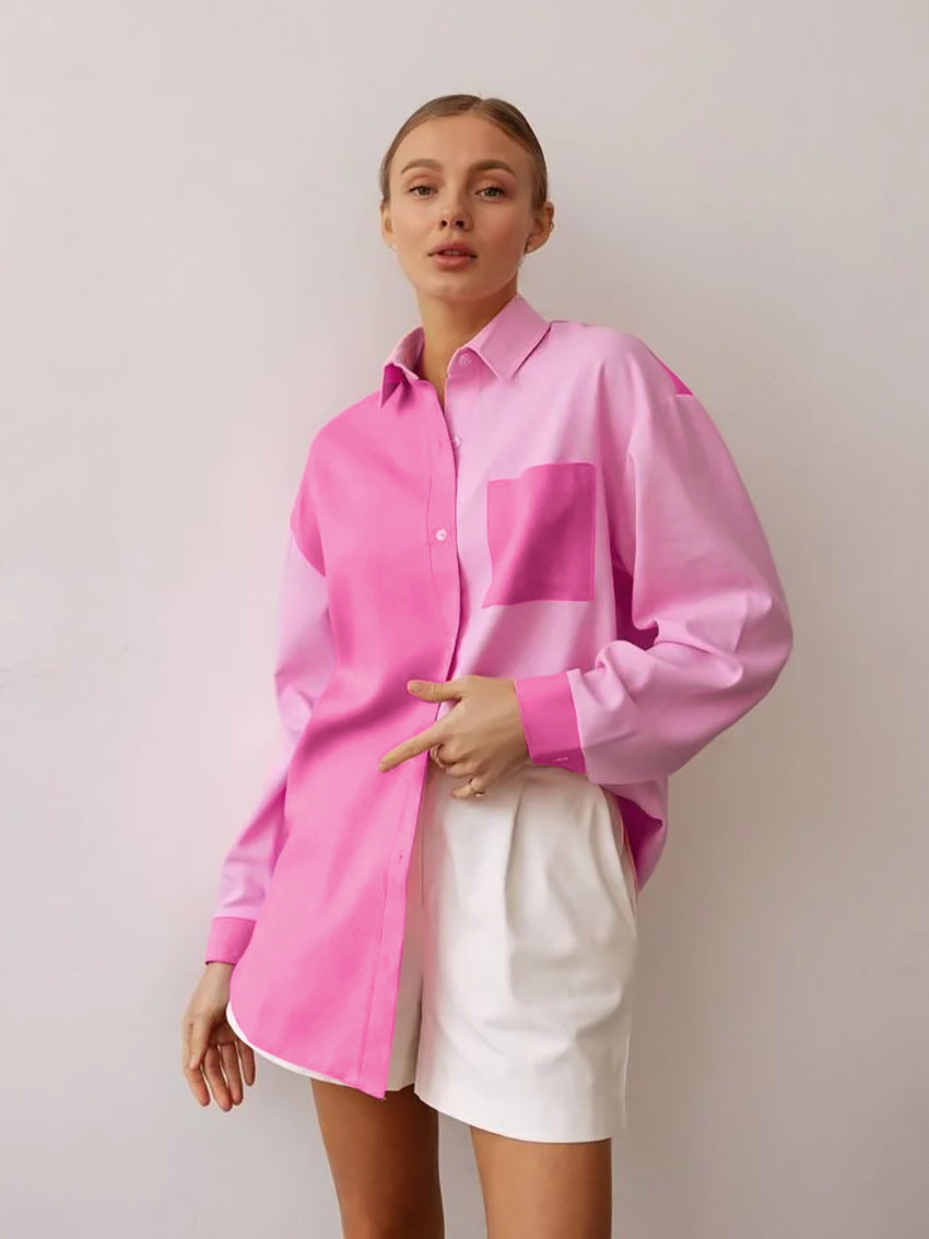 Women's Temperament Leisure Long Sleeve Cotton Linen Shirt